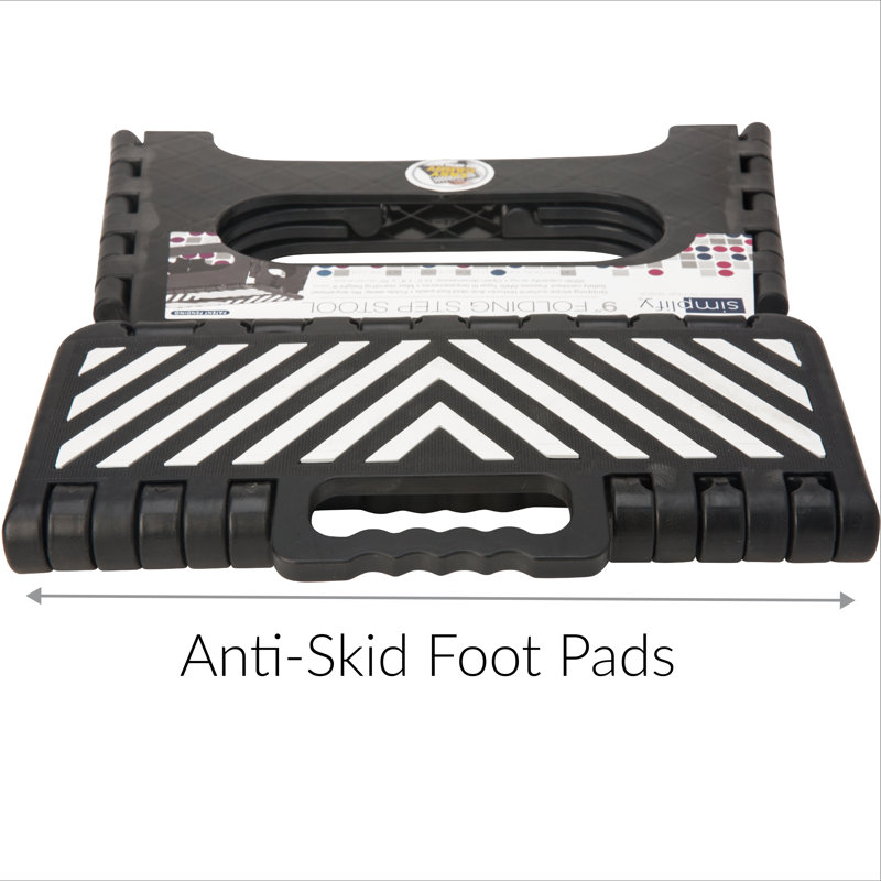 1 - Step Plastic Step Stool, Black