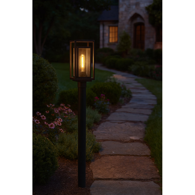 Tête de lanterne câblée 1 lumière H 17 po, Bronze huilé