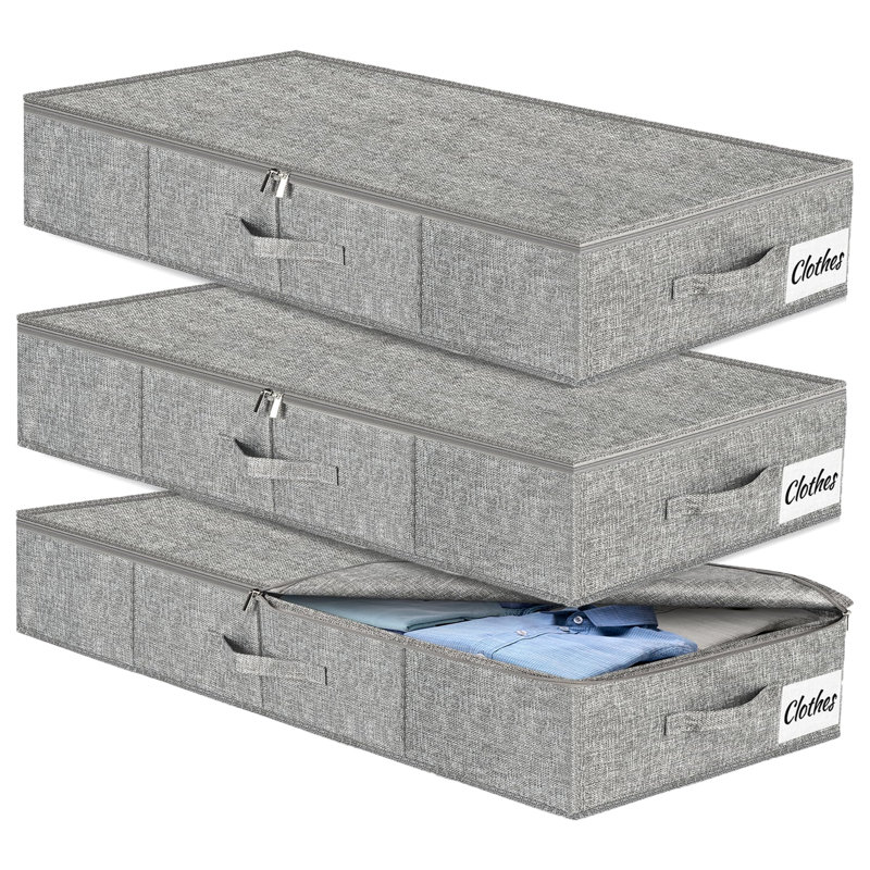 17 Stories Fabric Box, Grey