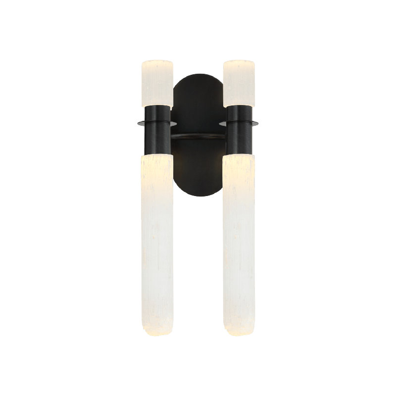 Applique murale double en verre Strion, 2, 15.3" H x 6" W x 3" D