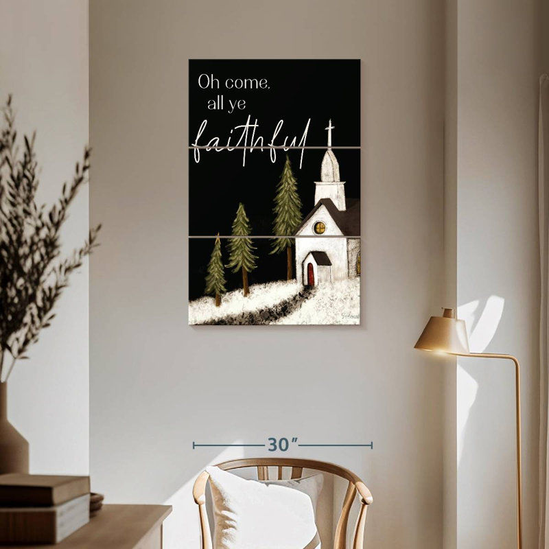 Tergel All Ye Faithful, 57" H x 36" W