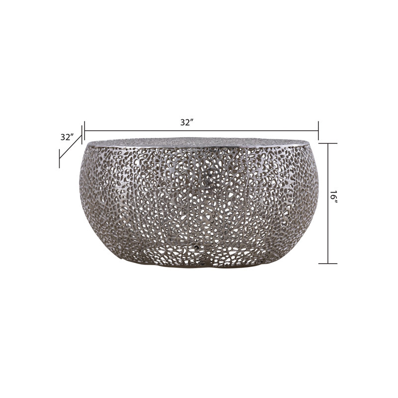 Table basse ronde en argent, Argent argent