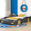 Lit de voiture de course en bois avec rangement et conception attrayante et fonctionnelle noire-658157702-658157703
