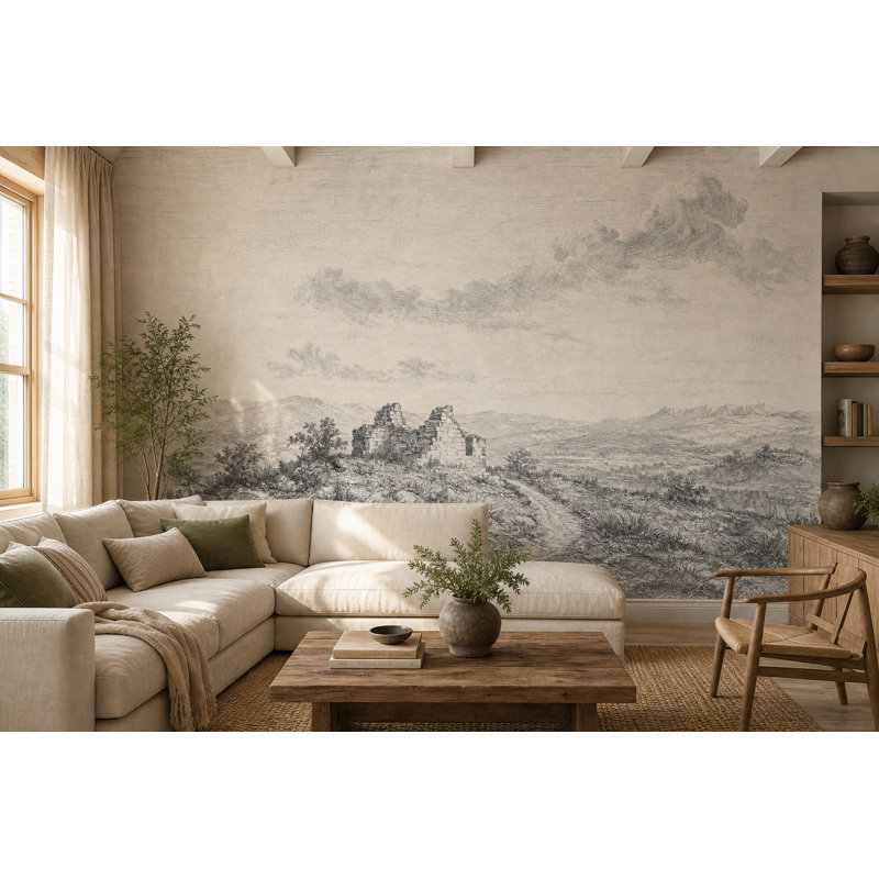 Murale ciel nuageux, 200"x120", Texturé non collé
