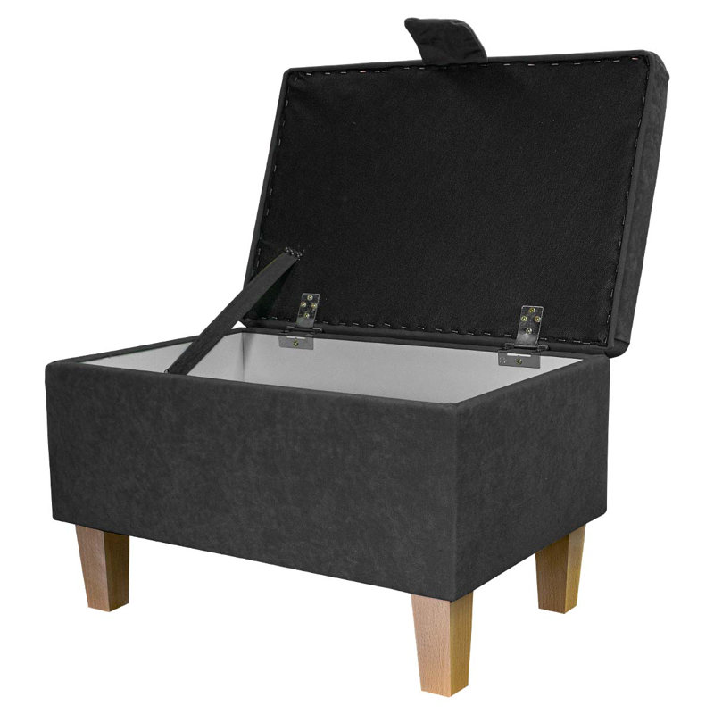 50.8cm Wide Rectangle Solid Colour Footstool Ottoman with Storage