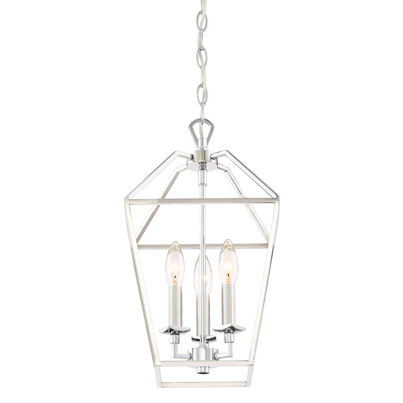 Addyson 3 - Light Lantern Pendant, Polished Nickel