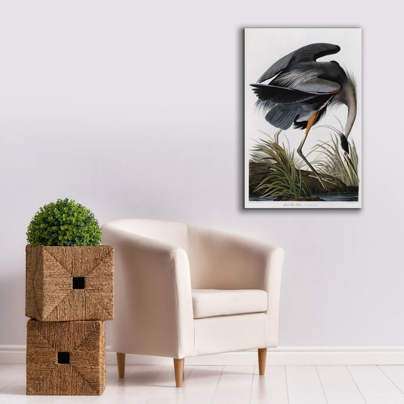  «Great Blue Heron» par Stellar Design Studio, art mural sur toile, 26 po x 40 po, H 40 po x l 26 po