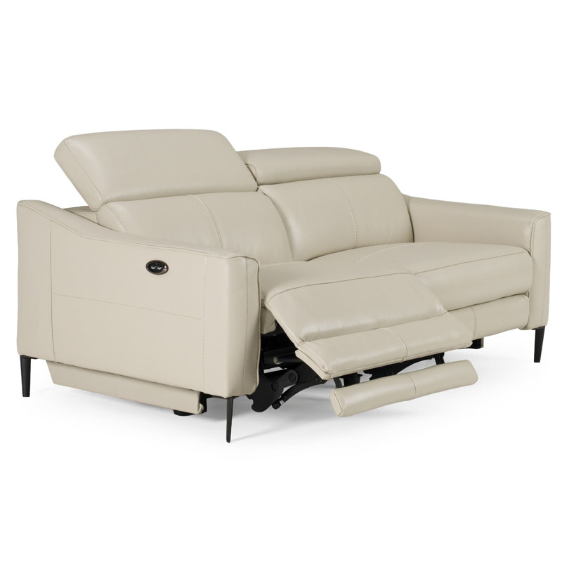 Anisia 73.5'' Leather Power Reclining Sofa, Gray