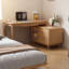 Bureau et commode multifonctionnels en L en bois massif avec commode-65808966