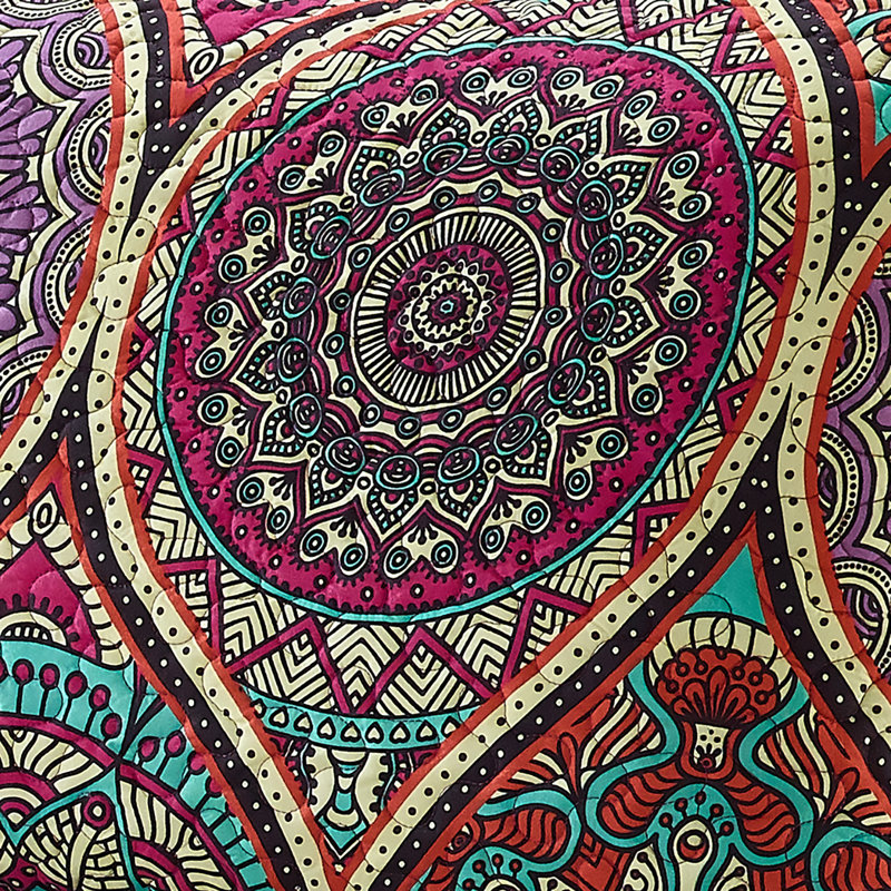 Odstanus Polyester Damask Quilt, Twin Quilt + 1 Standard Sham