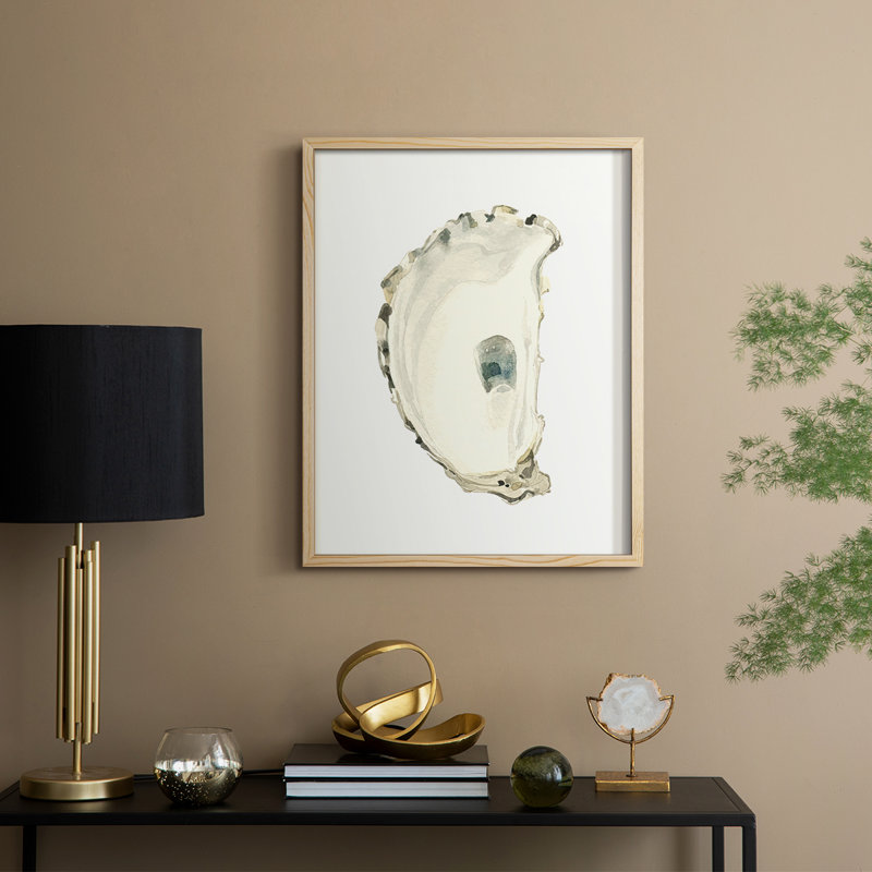 «Neutral Oyster Study II», reproduction encadrée - bois massif, H 30 po x l 24 po