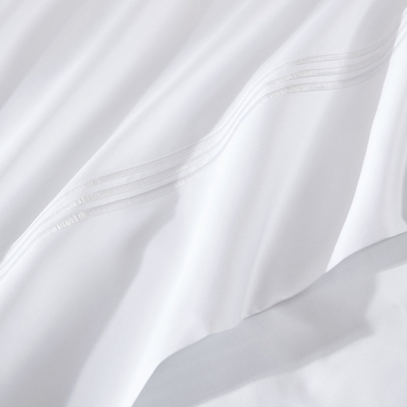 Triple Luxe Sateen Sheet Set , White/Arctic, Queen Sheet Set