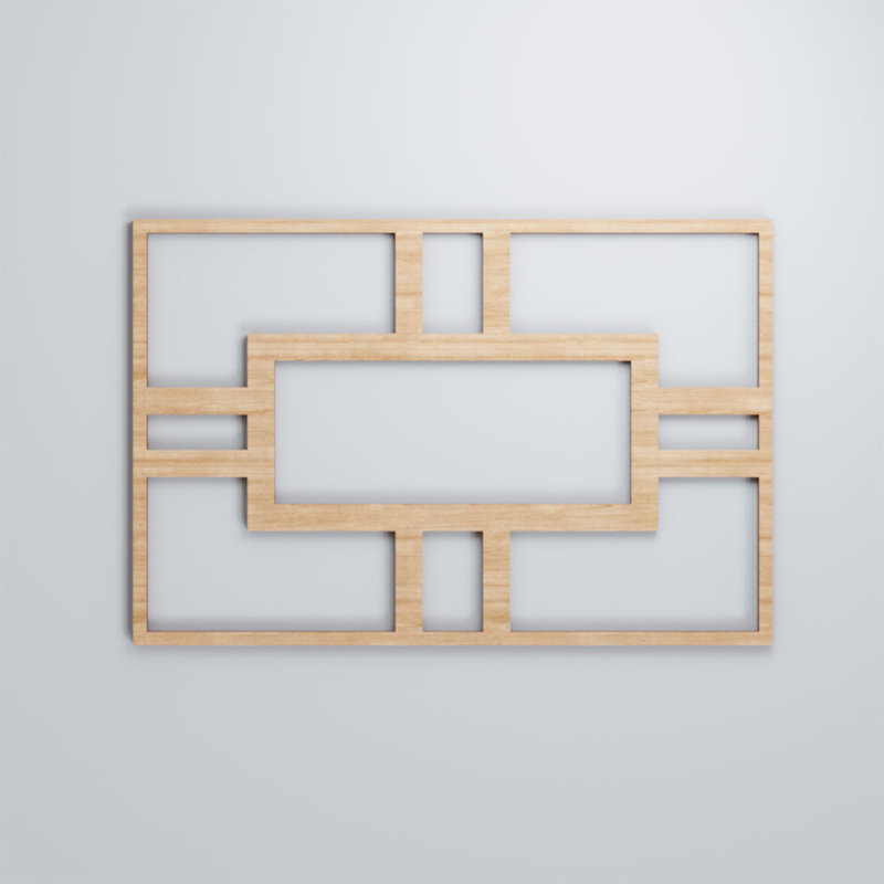 Hastings Decorative Fretwork Wood Wall Panels, Alder, 23 3/8"H x 15 1/2"W x 1/4"D