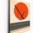 Minimal Geometric Orange Bold Sunset III - Modern Geometric Wall Clock Oversized-1159928747