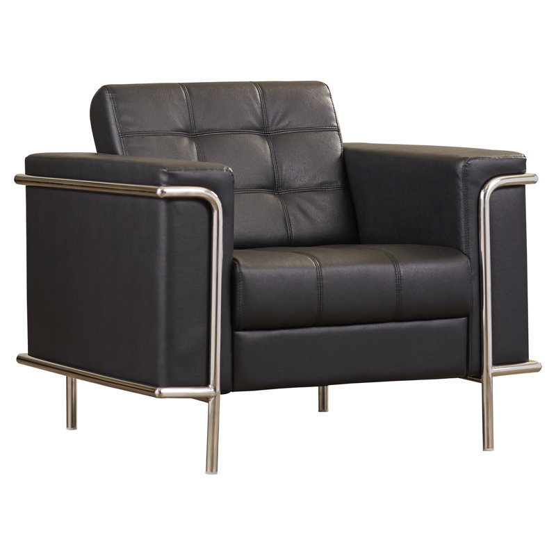 Chaise Hercules série contemporaine Lesley LeatherSoft, Noir
