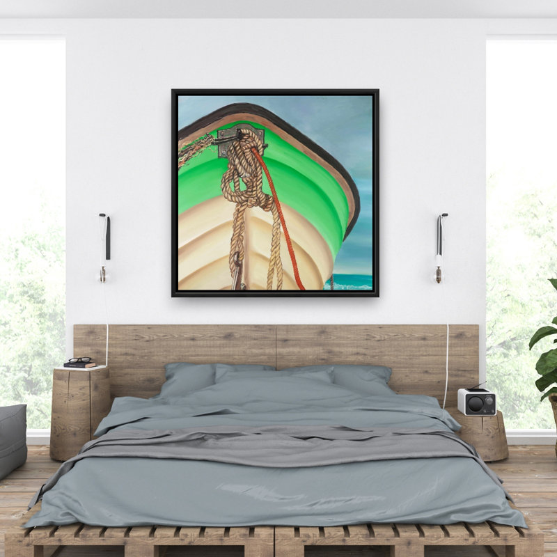"Bateau à rames" sur toile, H 36 po x l 36 po x P 1,5 po