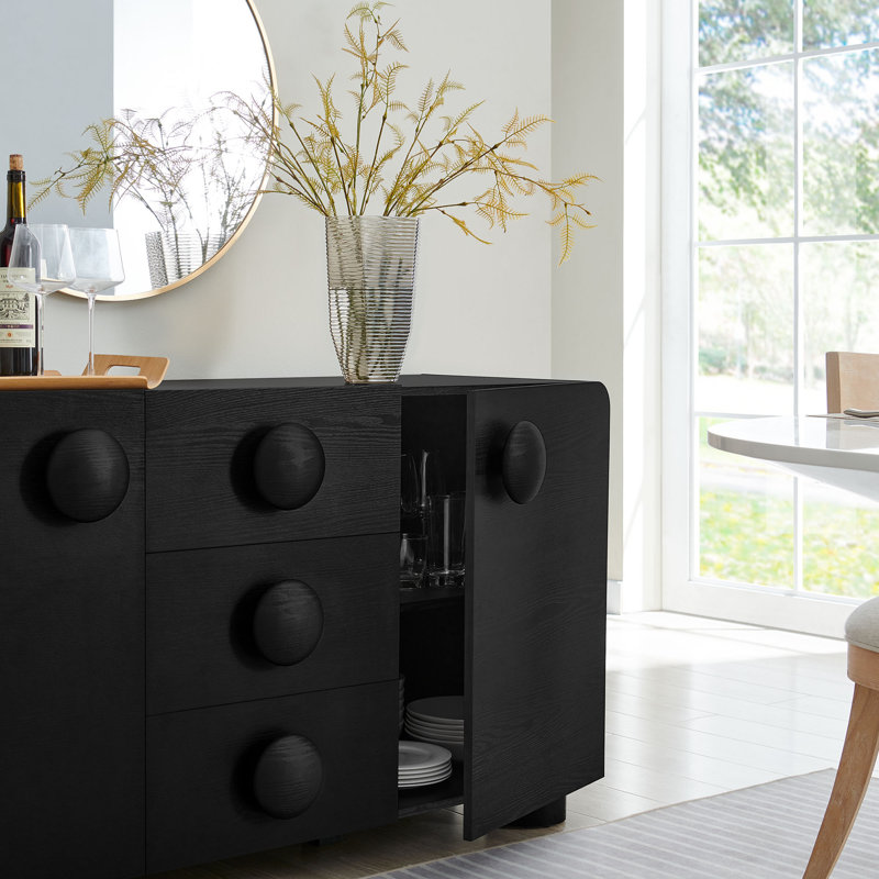 Buffet de rangement 57 po Sonnet, Noir
