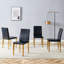 Quatre chaises de salle à manger en polyuréthane, pieds en métal doré. Simple et polyvalent, confortable et accompagné. Des chaises de salle à manger exquises et polyvalentes offrent une nouvelle expérience confortable. (Ensemble de 4)-1148479017-1148479020-1148479021