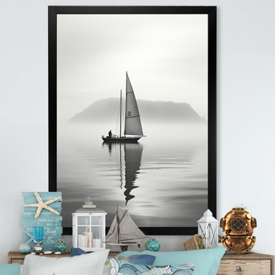 " Sailboat Simplicity At Lake " Print