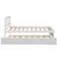 Structure de lit simple avec lit gigogne en bois, blanc-1976134401
