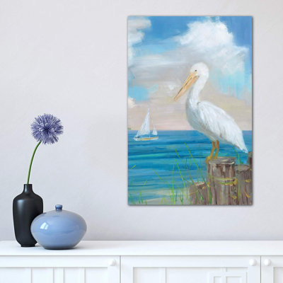 Pelican View II by Sally Swatland - Wrapped Canvas Painting