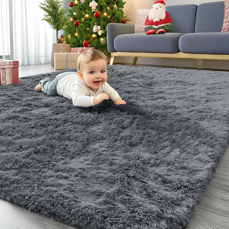 Area Rug, Rectangle 60 x 100 cm, Dark Grey