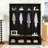 Elegant Hall Tree with Bench, Hooks and Storage Cabinet-129881565