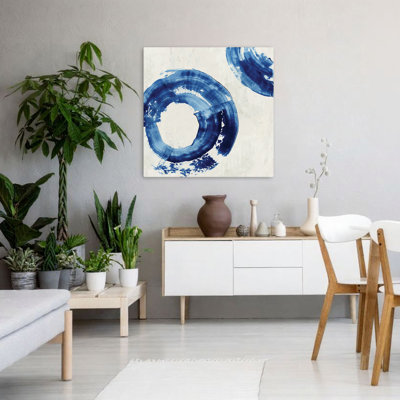 (Rf070-A) Bleu argenté III, art moderne moderne