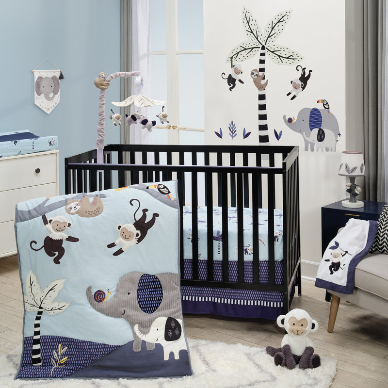 Ensemble de literie pour lit de bébé 3 pièces Jungle Party
