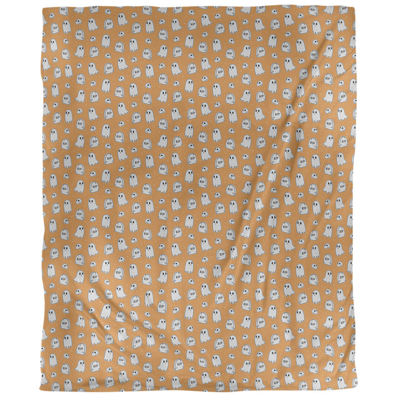 Housse de couette simple Katelyn Elizabeth, Housse de couette pour grand lit, Microfibre, Orange / blanc
