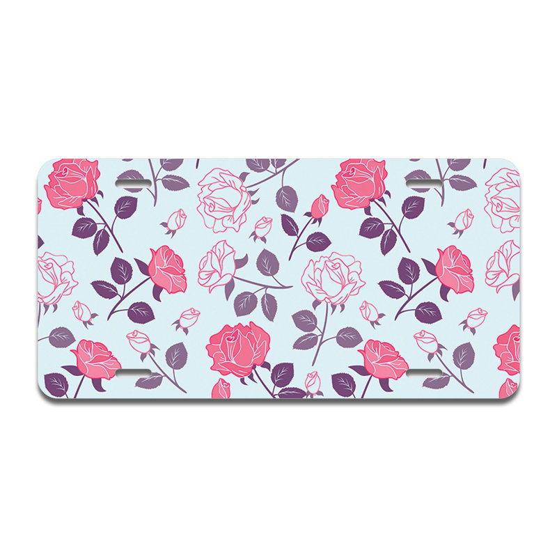 Cadre en aluminium rétro floral