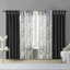 Rideaux luxueux en soie noire