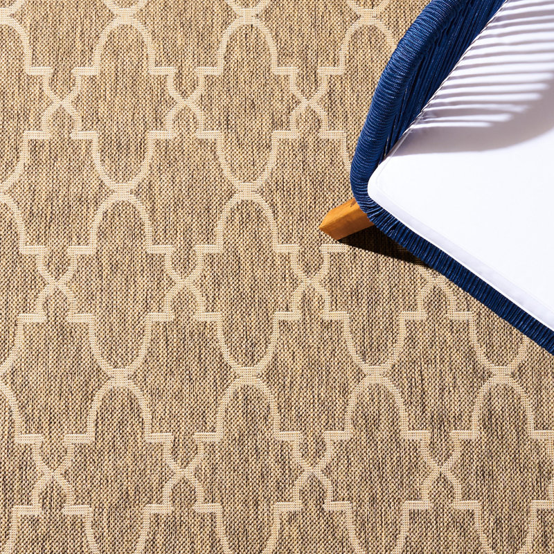 Tapis intérieur / extérieur beige Herefordshire, Tapis de couloir 2 pi 7 po x 8 pi 2 po