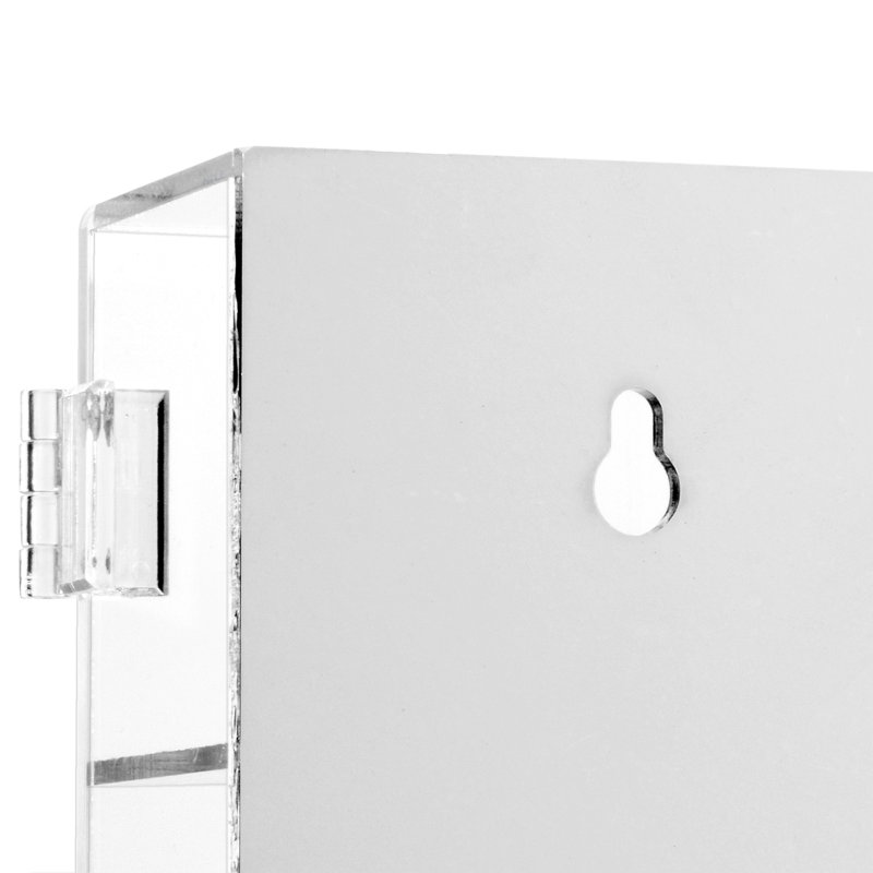 Clear Acrylic Wall-Mounted Display Case with Mirrored Back