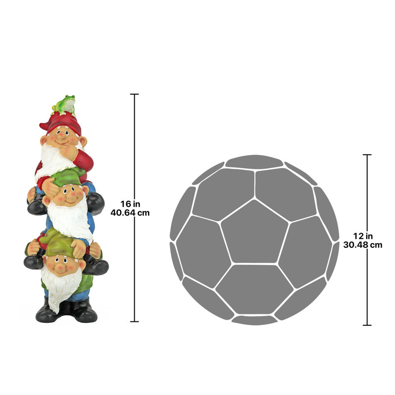 Statue tour des trois gnomes et grenouille