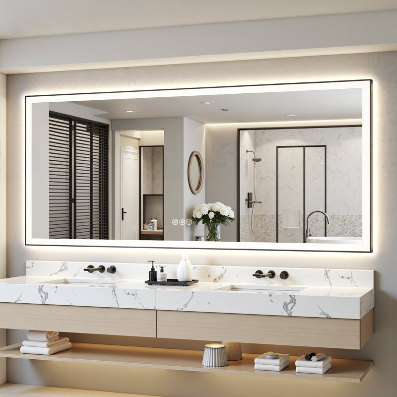 Miroir de salle de bain Lunara, 88 po x 38 po