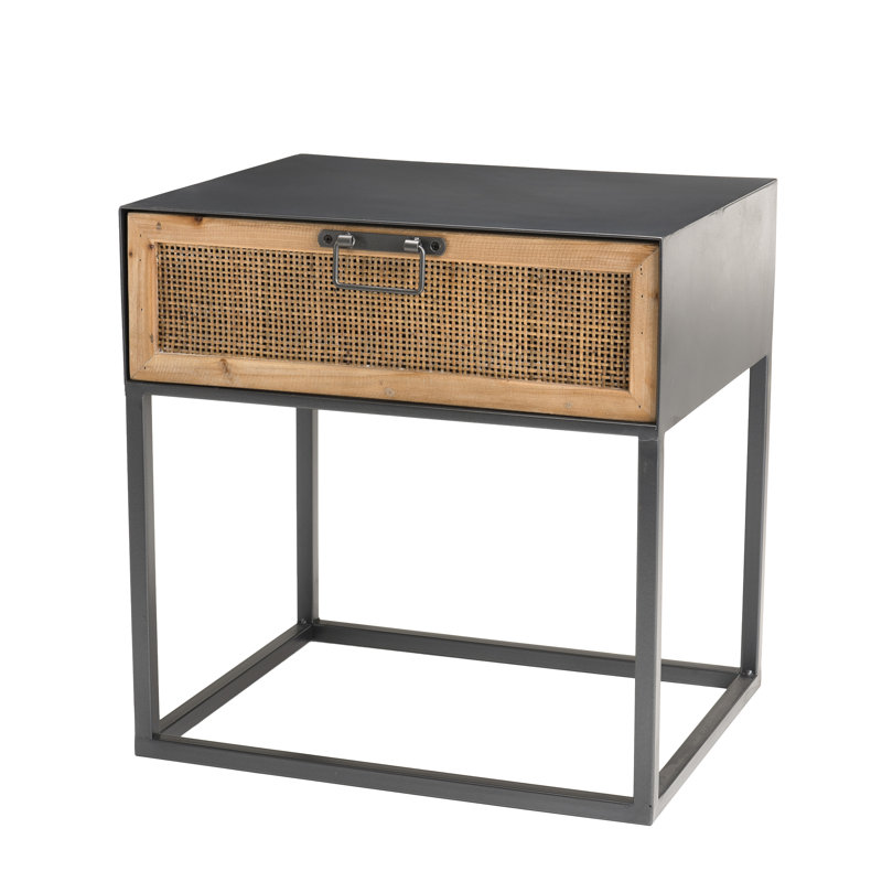 Ware 48cm W Metal Bedside Table