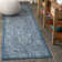 Leonora Bohemian Textured Weave Floral Navy/Gray Indoor/Outdoor Rug