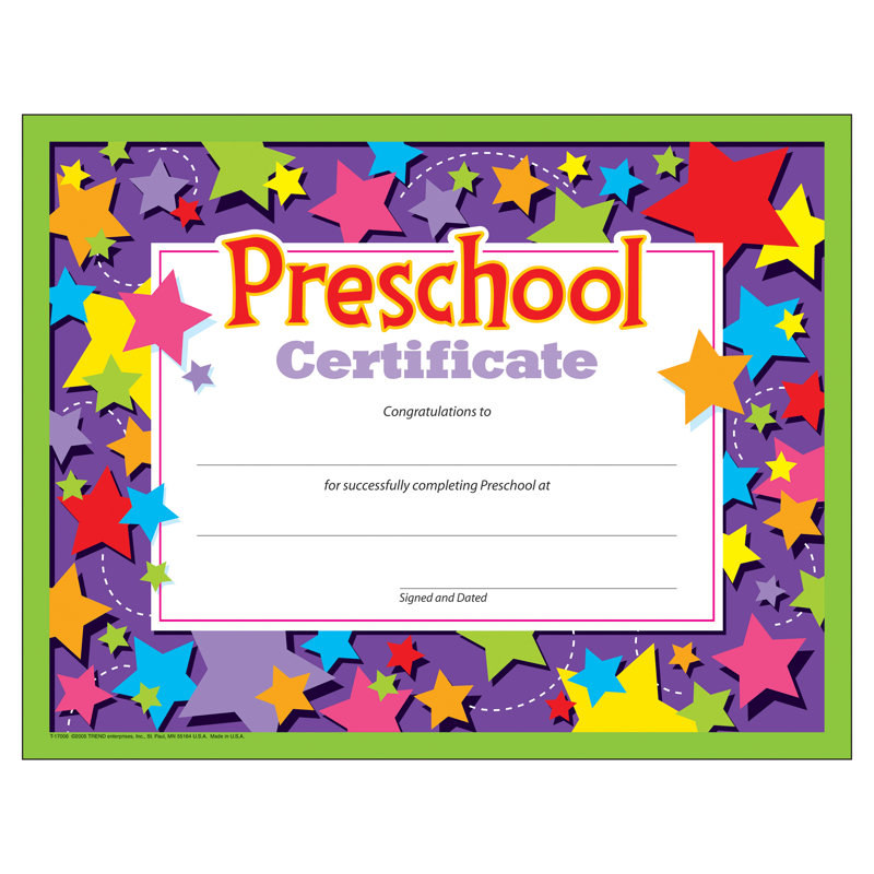 Certificat école maternelle