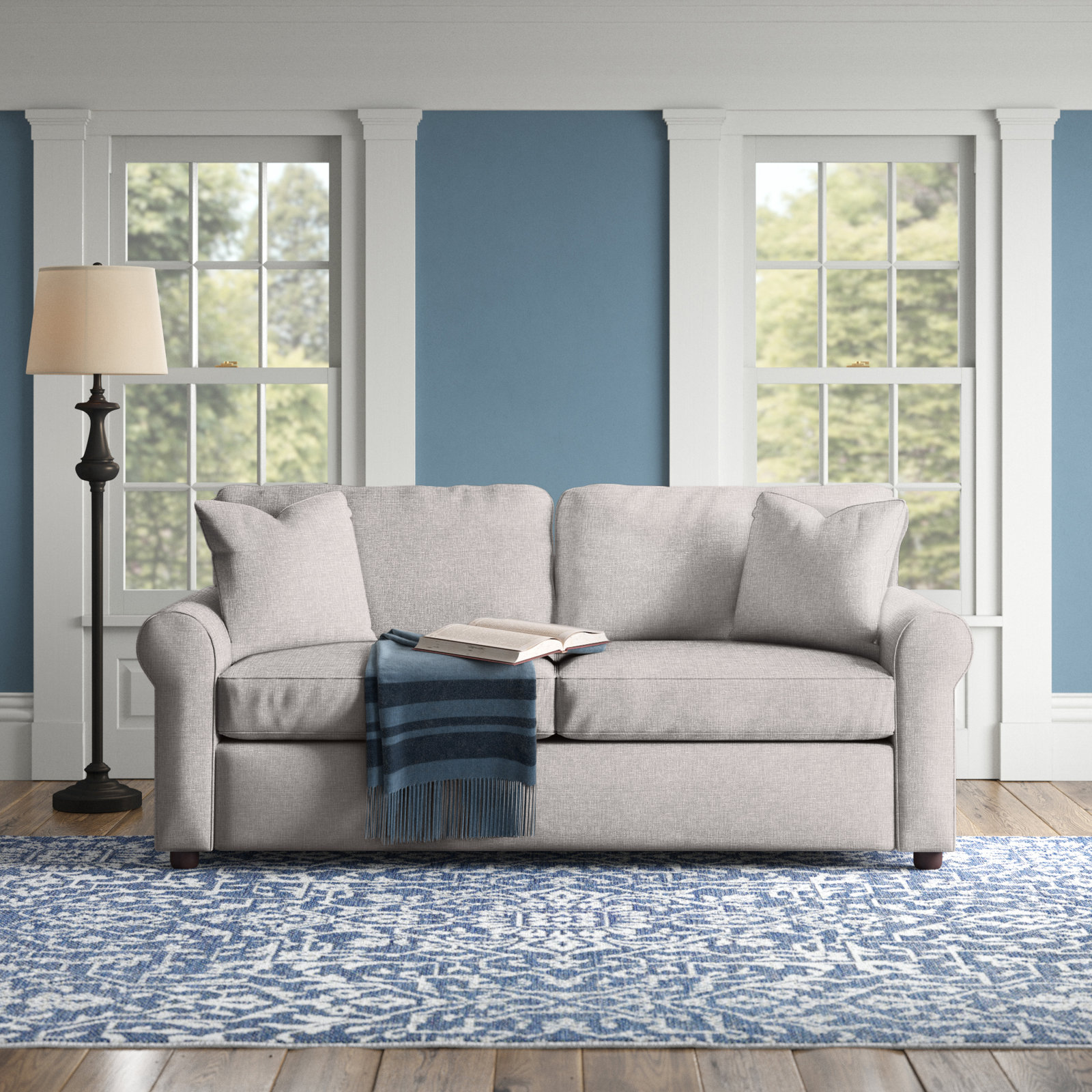 Warrington 82'' Upholstered Sofa, Cast Silver Sunbrella®