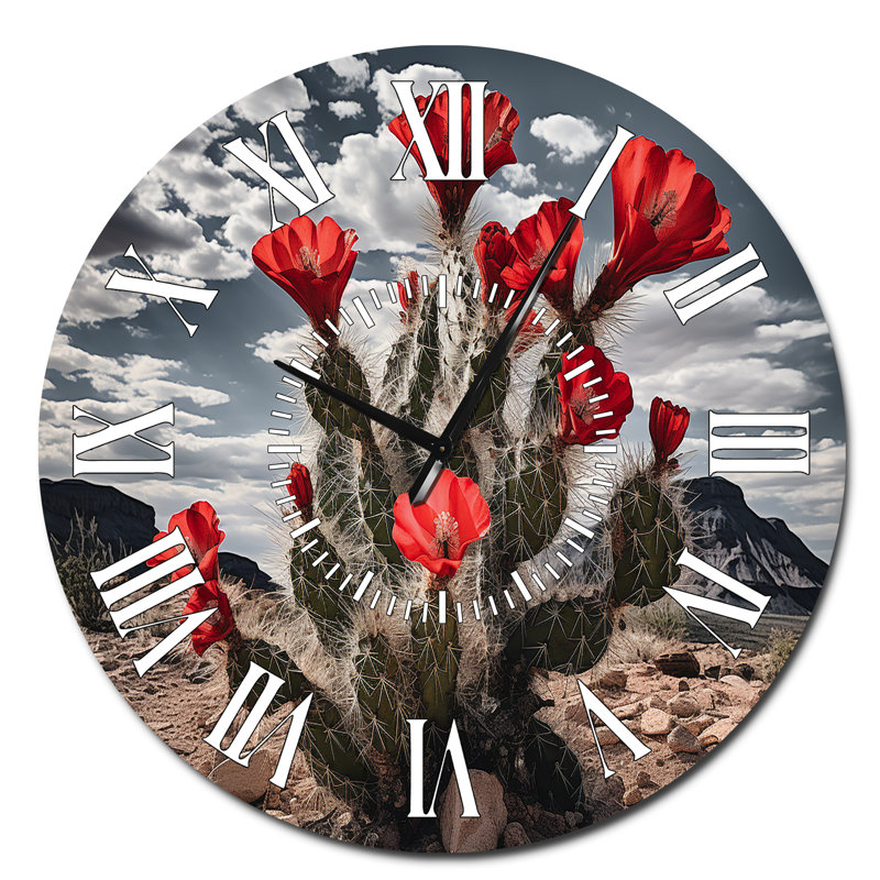 Horloge murale Western Desert Cactus Serenade, Surdimensionné