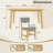 5-Piece Dining Set - Solid Wood Table and Upholstered Chairs-932685748