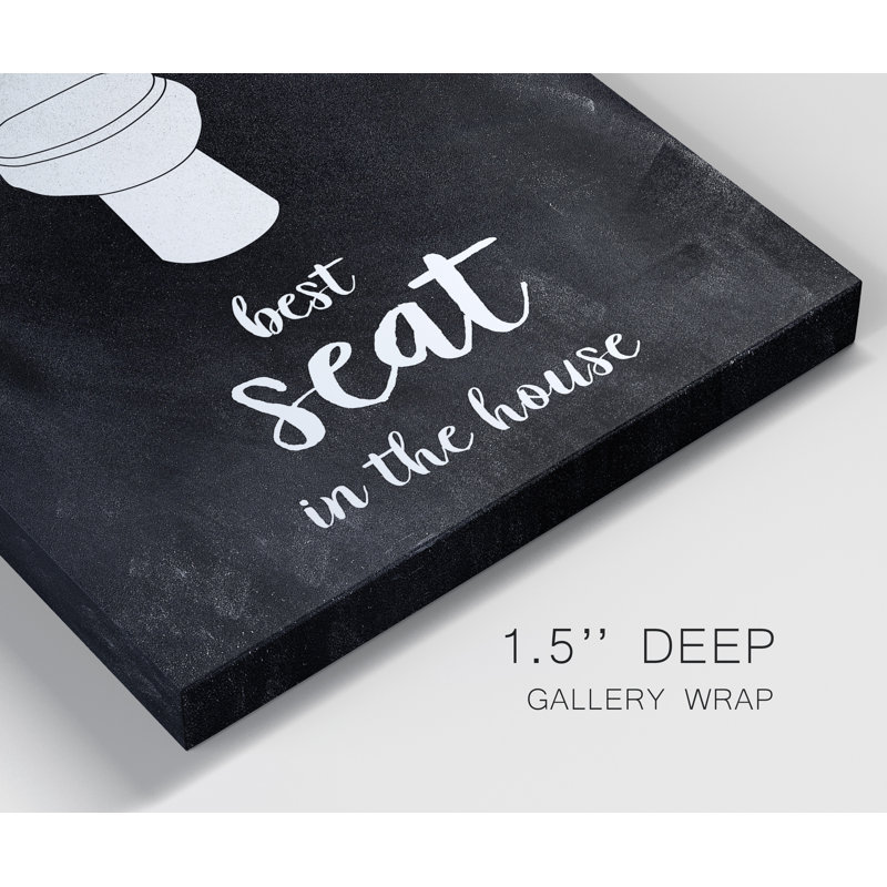 " Best Seat " 2 - Pieces, 12" H x 16" W x 1" D, Wrapped Canvas, No Mat