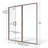 Infinity 47'' - W x 76.13'' H Door Shower Door with-16968370-17243230