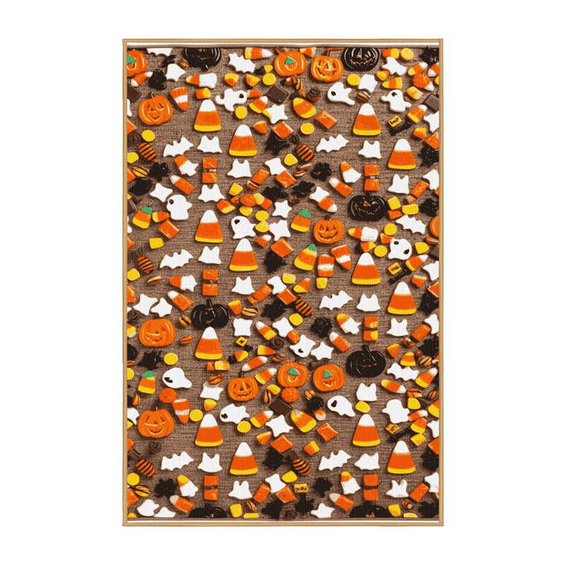  Washable Halloween candy Desserts Area Rug, Rectangle 8' x 10'