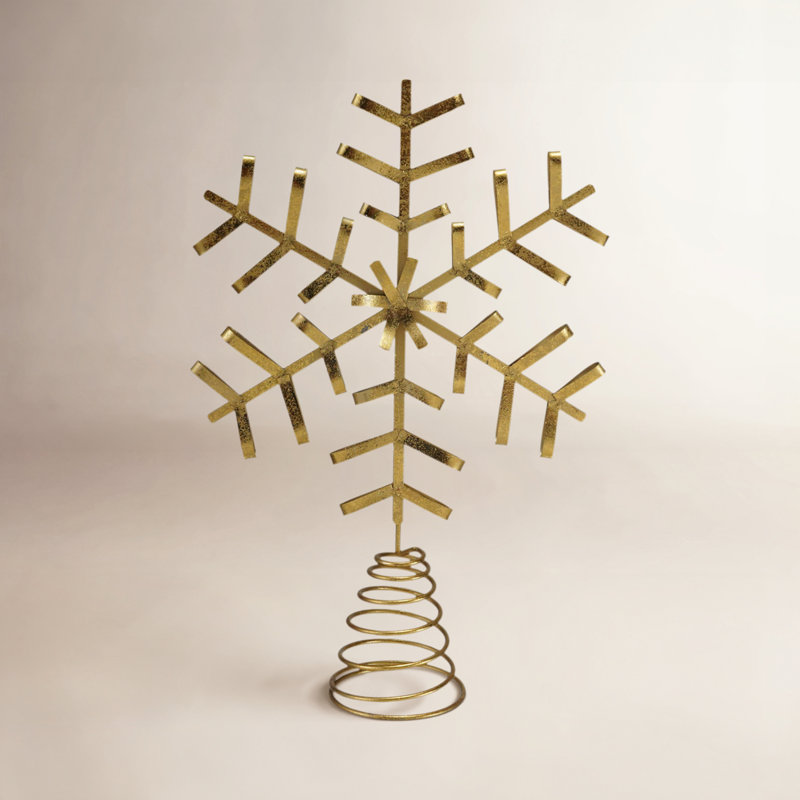 Glittered Iron Snowflake Tree Topper
