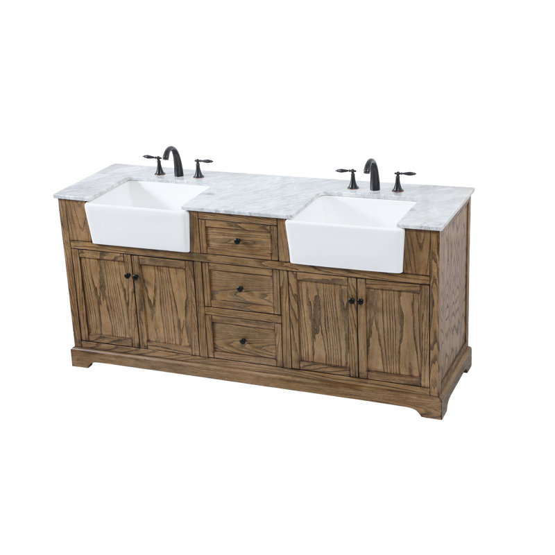 Meuble-lavabo double 72 po Pardue, Bois flotté