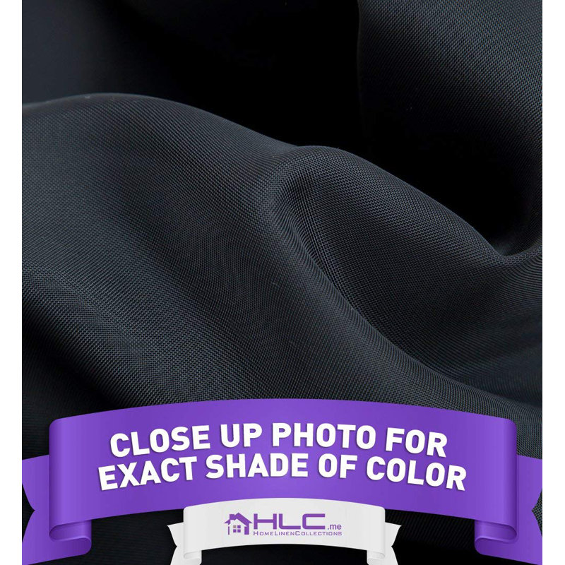 Daxin Sheer Voile Rod Pocket Curtain Panels, Black, 54" W x 63" L