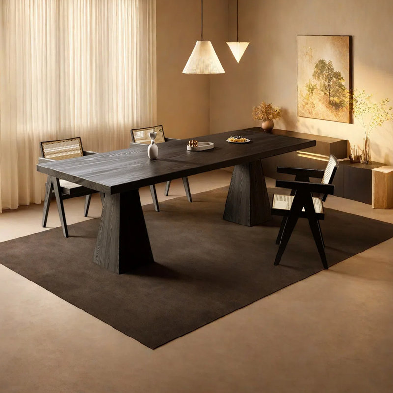Grande table de salle à manger rectangulaire simple, H 29,53 po x L 86,61 po x l 31,5 po