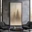 «Misty Evergreen Forest Layers», grande impression sur toile encadrée pour chambre principale-492549980-492549982